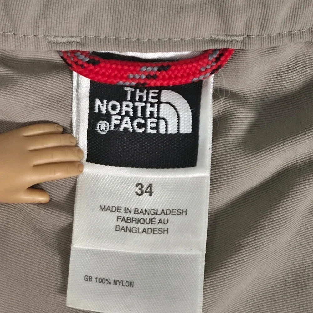 The North Face Cargo Shorts Mens 34×7.5 Tan Nylon Outdoor Hike Utility Gorpcore